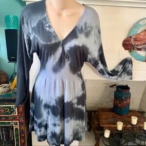 VINTAGE LOVE TANJANE ANTHROPOLOGIE TIE DYE DRESS xs